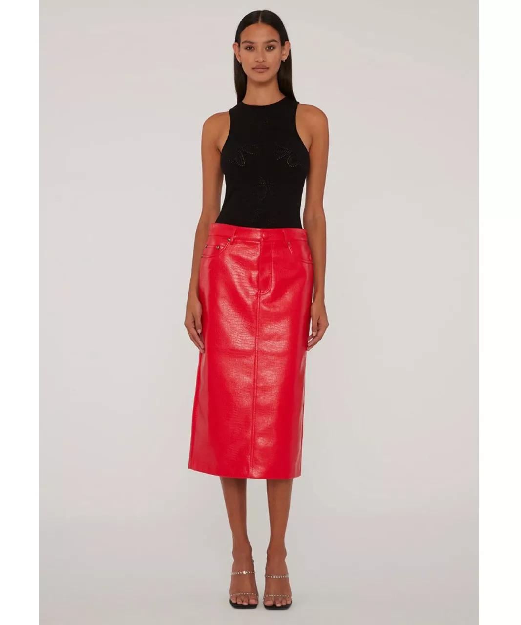 Rotate - ROTATE Roter Pencilskirt - Größe 44 - multi