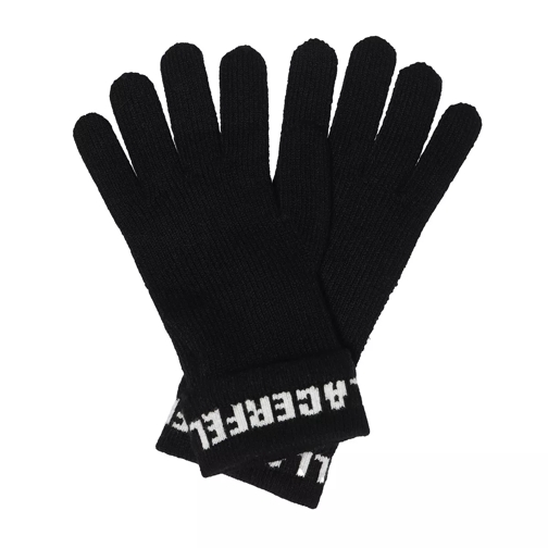 Karl Lagerfeld Soft Knit Logo Gloves A998 Black/White Handschuh