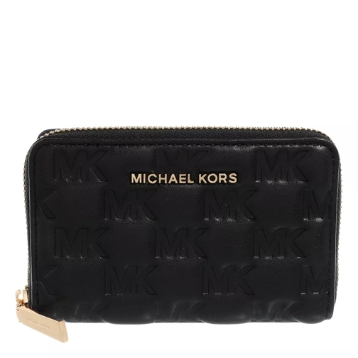 MICHAEL Michael Kors Jet Set Small Za Card Case Black Zip-Around Wallet