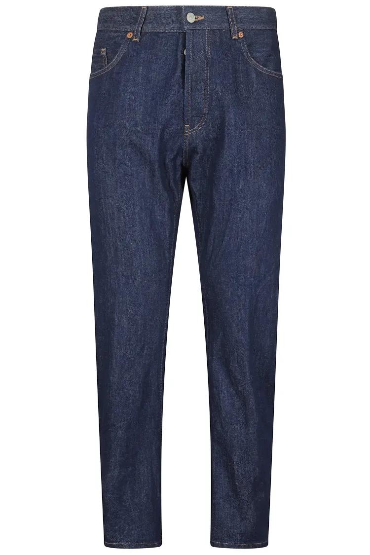 Thumbnail - Dondup - Medium Blue Carrot-Fit Jeans With Button Closure - Größe 32 - blau
