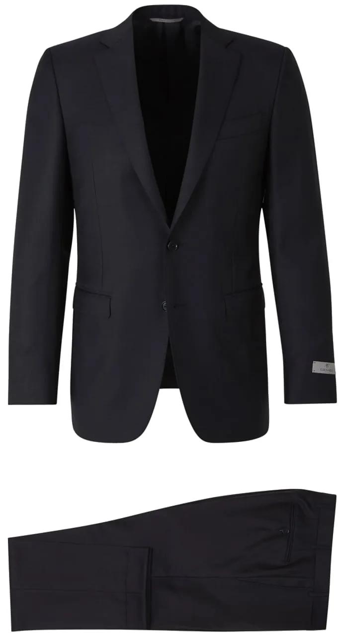 Thumbnail - Canali - Wool Straight Suit - Größe 52 - blue