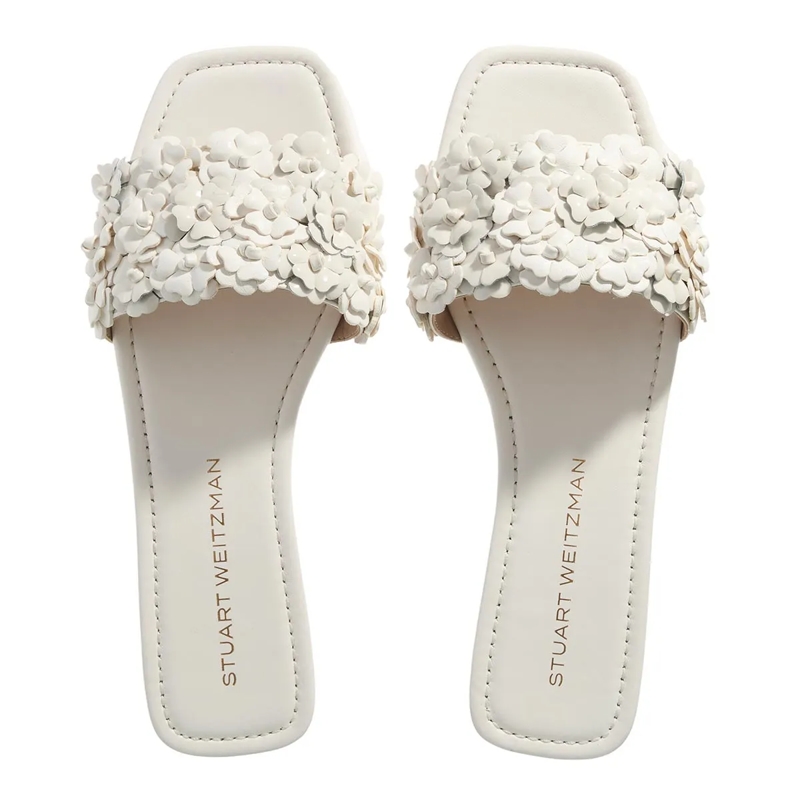 Stuart Weitzman Slipper Meadow Slide Cream(Image 6)