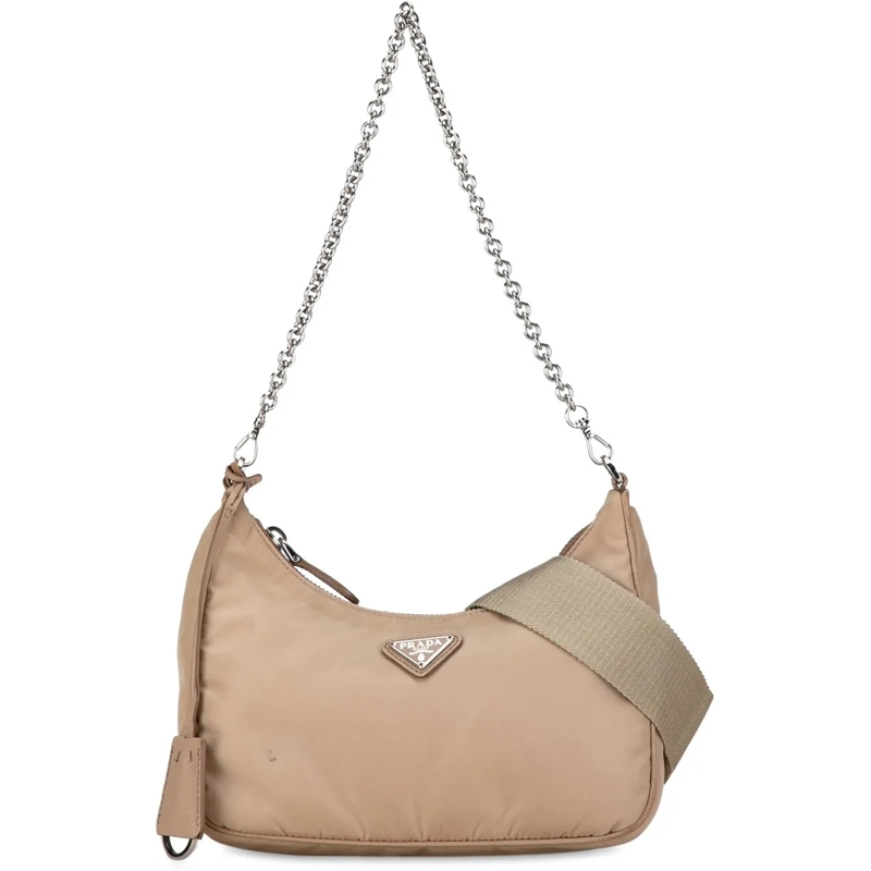 Prada Sac à bandoulière Re Nylon Re Edition 2005 Satchel braun