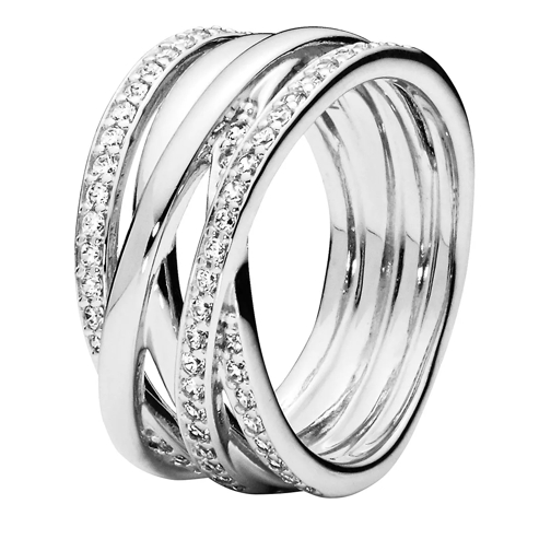 Pandora Sparkling & Polished Lines Ring Sterling silver Bague