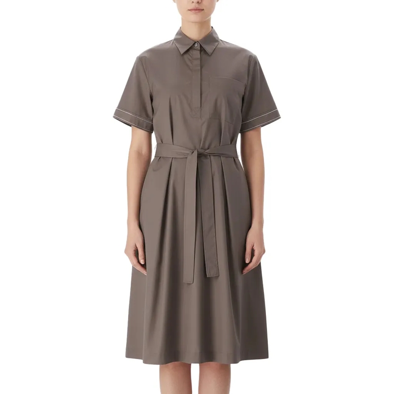 Peserico Robe longue Tailliertes Midikleid braun(Image 2)