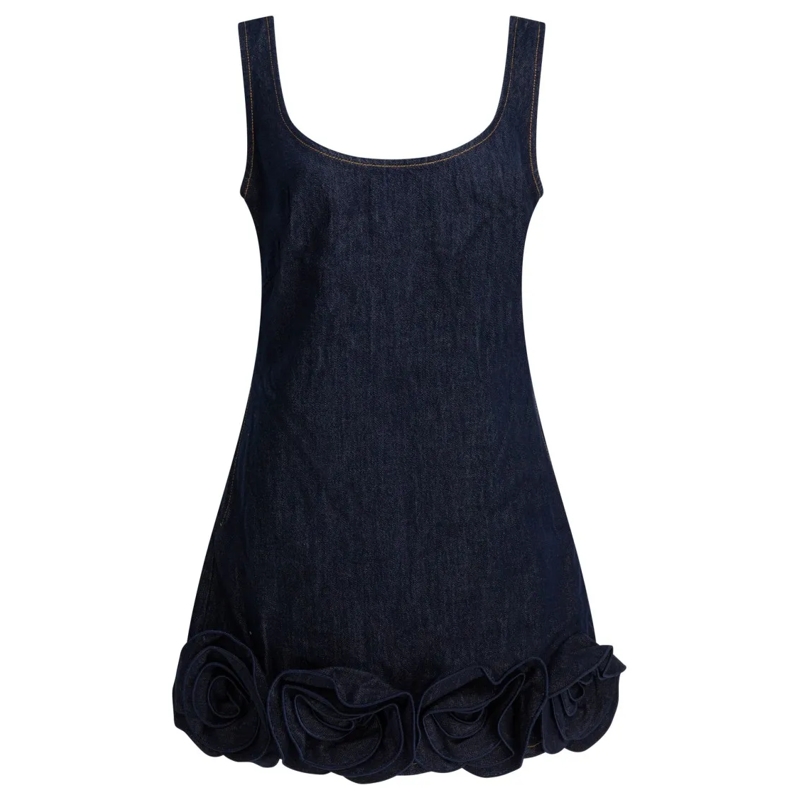 Self Portrait Minikleid Sheath Dress With 3D Flowers Black