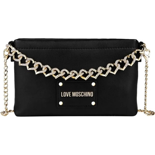 Moschino Fourre-tout Logo Plaque Crossbody Bag schwarz