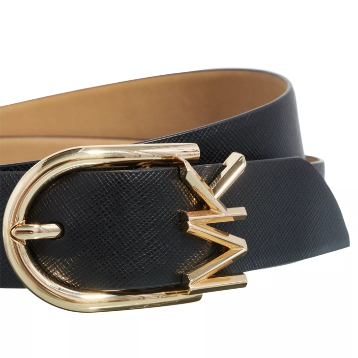 Michael Kors 32Mm Leather Belt Black Gold Ledergurtel