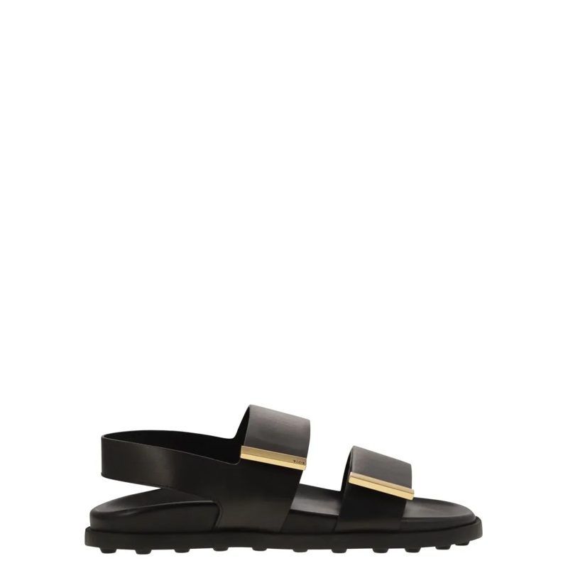 Tod's Sandalen Sandal With Two Leather Straps Black