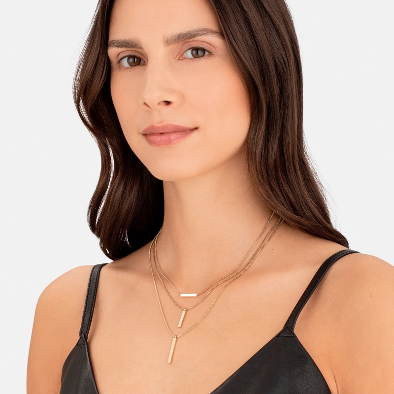 Liebeskind Berlin Mittellange Halskette Edelstahl Layer Me gold(Image 2)