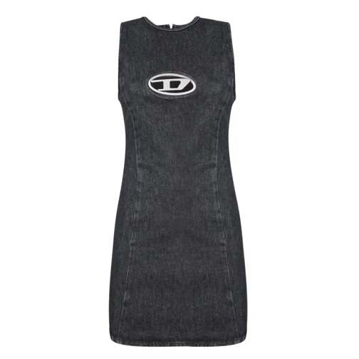 Diesel  Black Denim Mini Dress Black