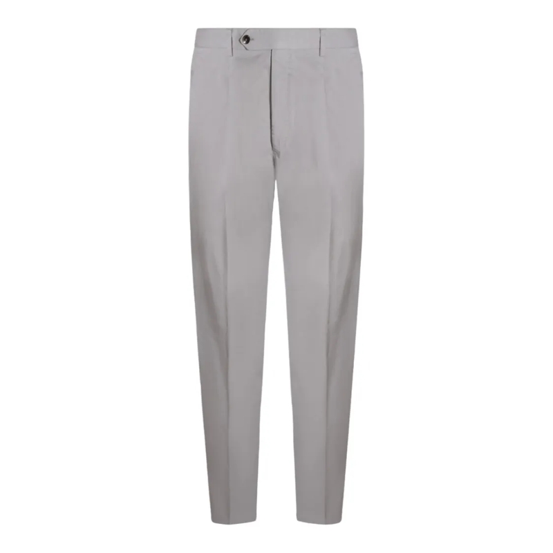 Pt Torino Chino Tailored Grey Trousers With Straight Leg Design Grey