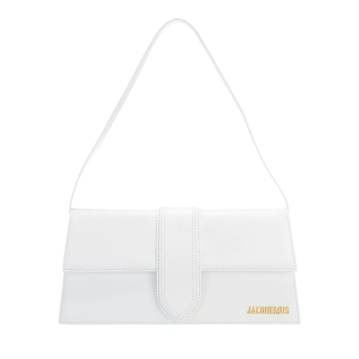 Jacquemus Le Bambino Long Shoulder Bag Leather White Schultertasche
