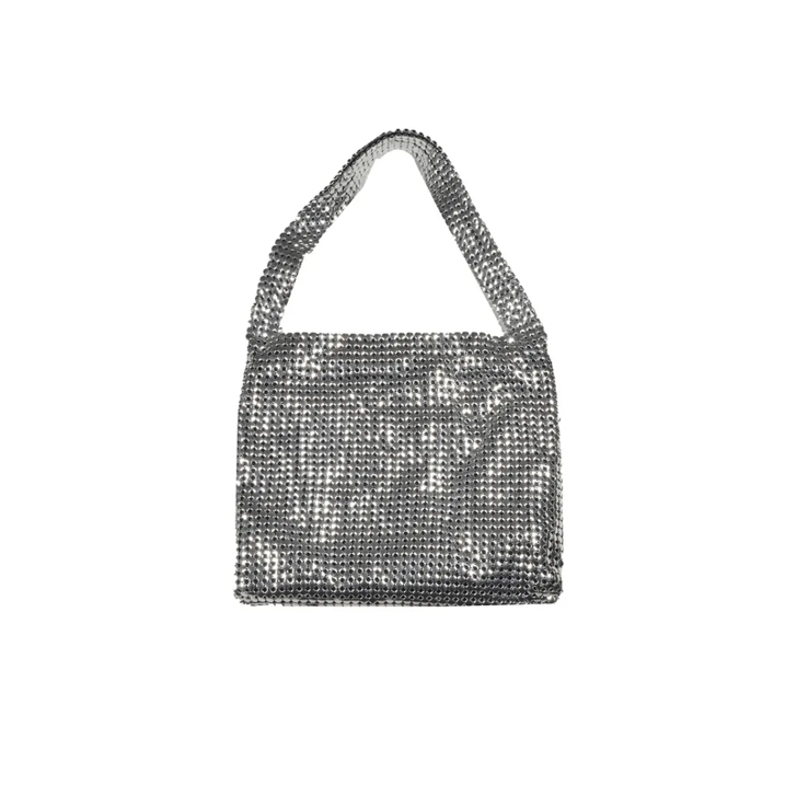 トートバッグ Rabanne Small Pixel Shoulder Bag In Silver Mesh Rabanne Pixel Metallic Tote Bag | Silver | FARFETCH