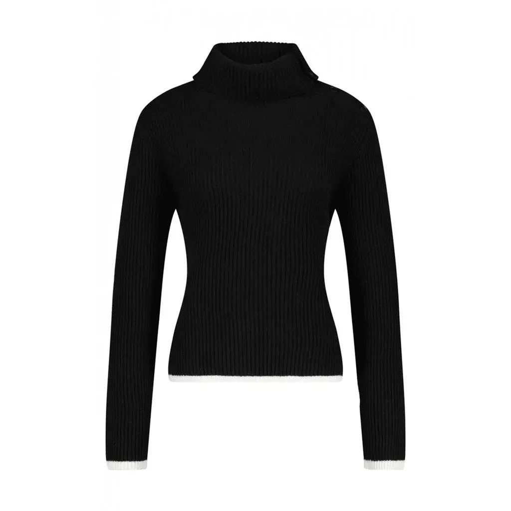 Liviana Conti - Rollkragen Pullover - Größe L - black