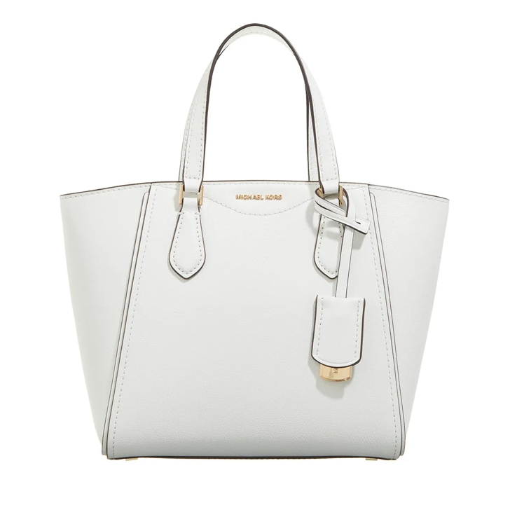 Michael Kors Taryn Small Conv Tz Tote Crossbody Optic White Shopping Bag