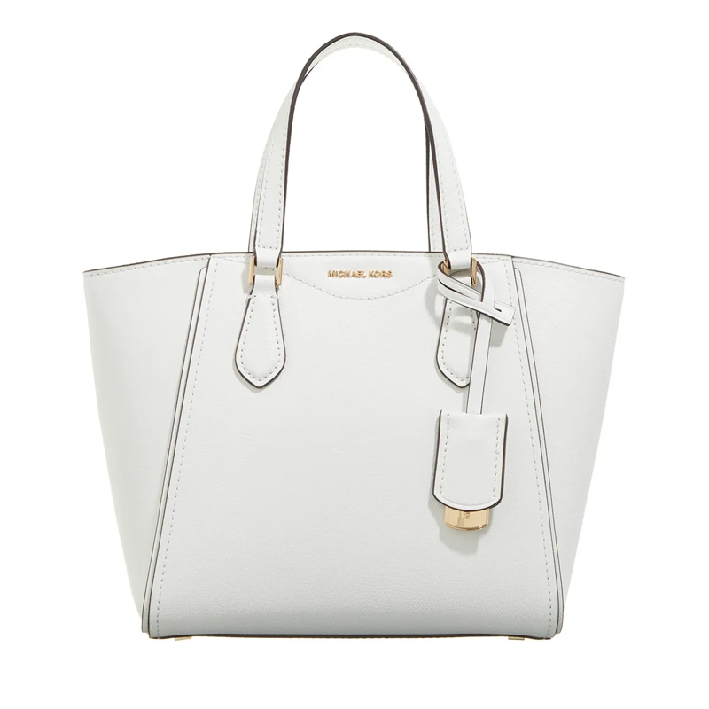 MICHAEL Michael Kors Shopper Taryn Small Conv Tz Tote Crossbody Optic White