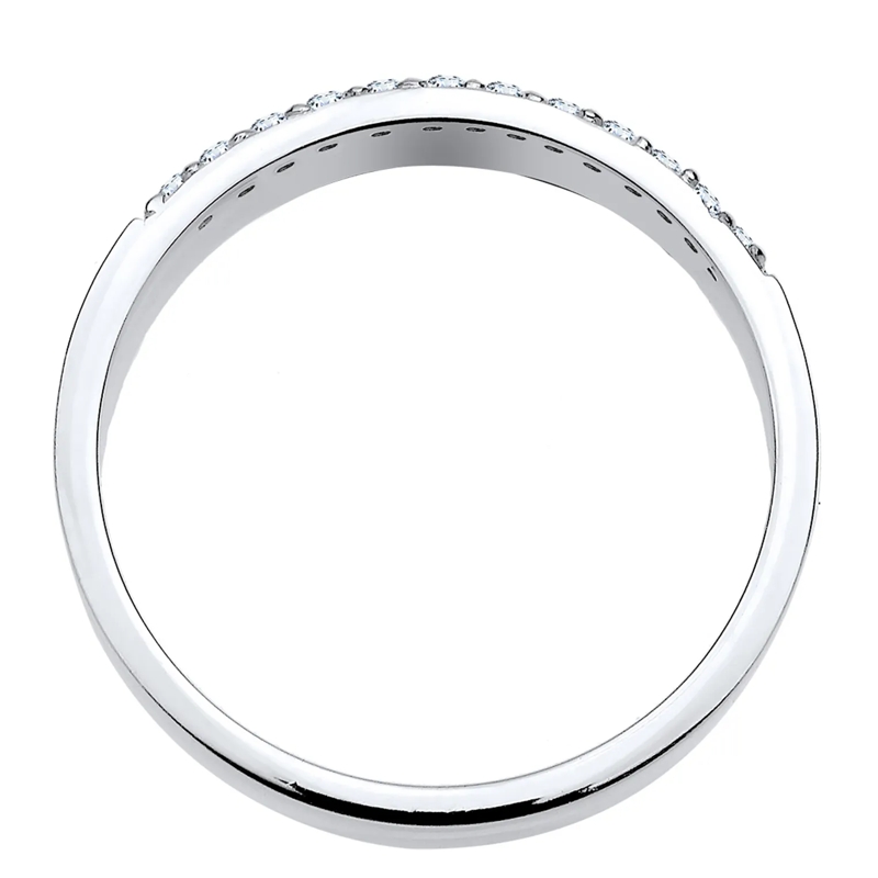 Elli Diamantring Ring Bandring Basic Diamanten (0.06 ct.) 925 Silbe weiss(Image 3)