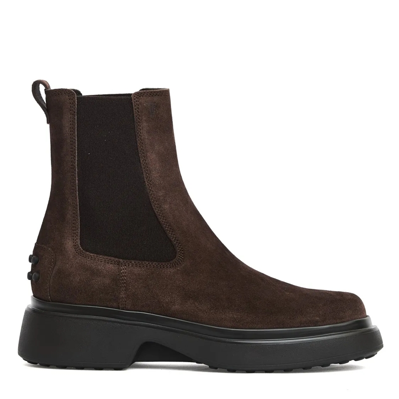 Tod's Bottes Brown Suede Chelsea Boots Brown