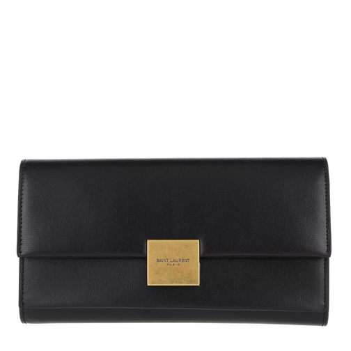 Saint Laurent Bellechasse Flap Wallet Smooth Leather Black Flap Wallet