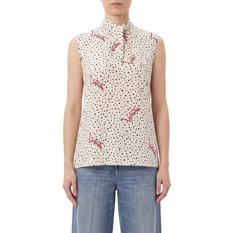 Valentino Garavani Bluse Bluse aus Seide weiß(Image 2)