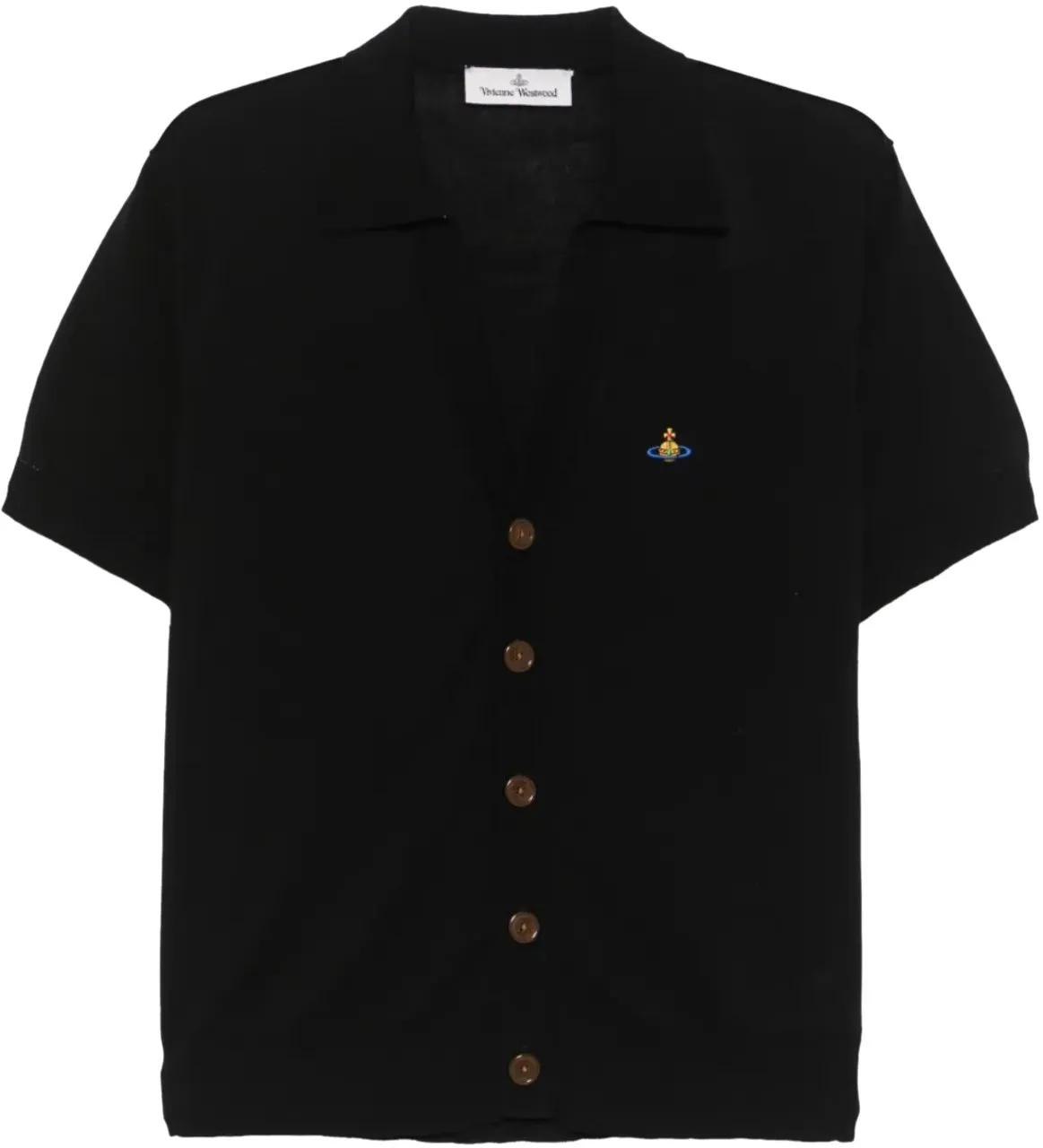 Thumbnail - Vivienne Westwood - Polo Cardigan Black - Größe XXL - schwarz