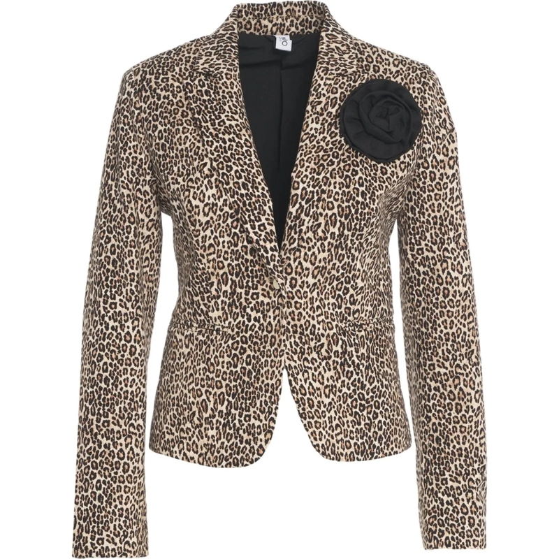 LIU JO Blazer Blazer with animal print beige