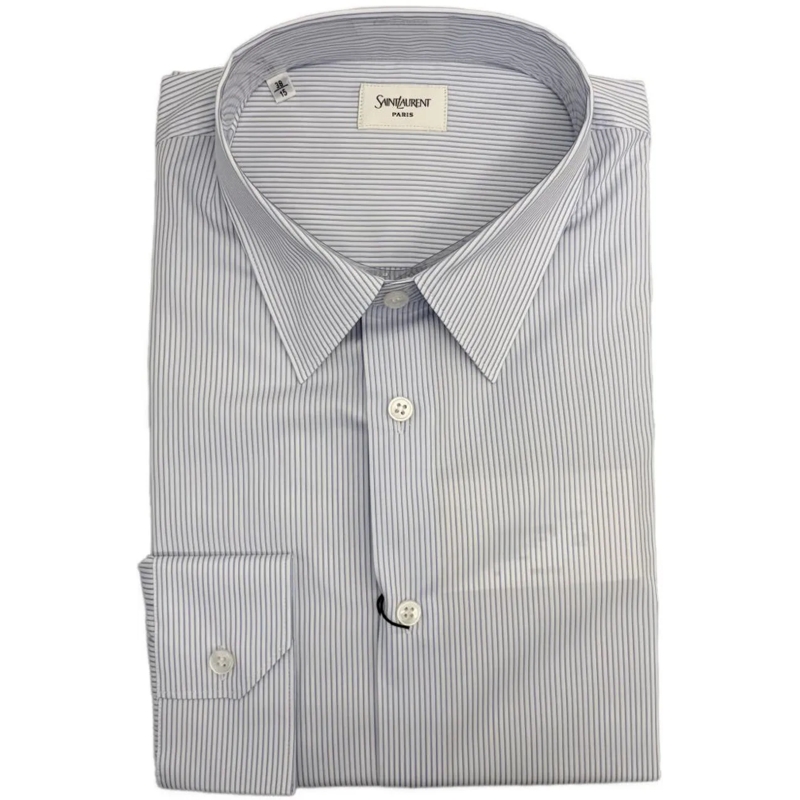 Saint Laurent Legeres Oberteil Shirts Clear Blue blau