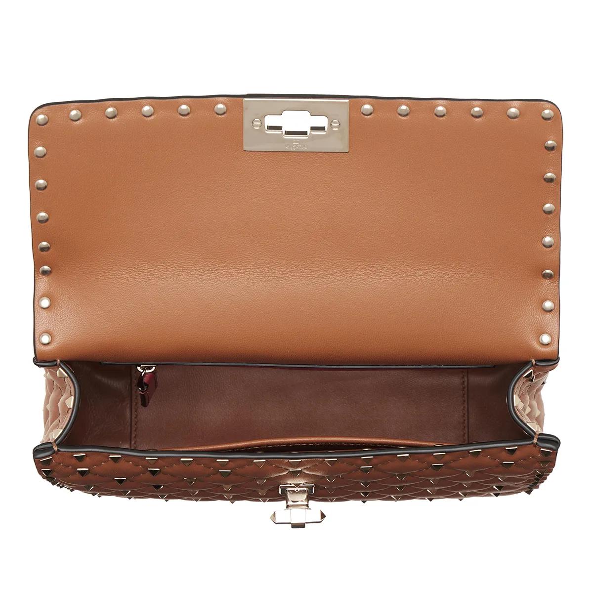 Valentino Garavani Crossbody bags Medium Shoulder Bag Rockstud Spike in bruin