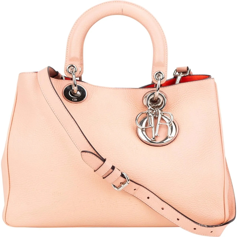 Christian Dior Schultertasche Christian Dior Pink Leather Diorissimo Handbag rose