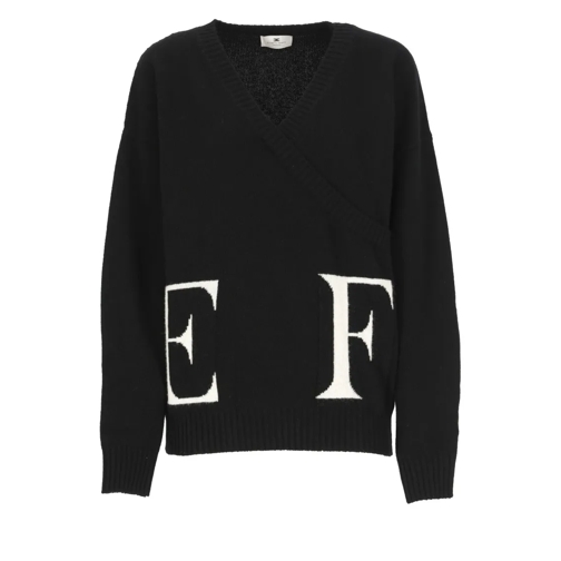 Elisabetta Franchi Striped Sweater Black Pull