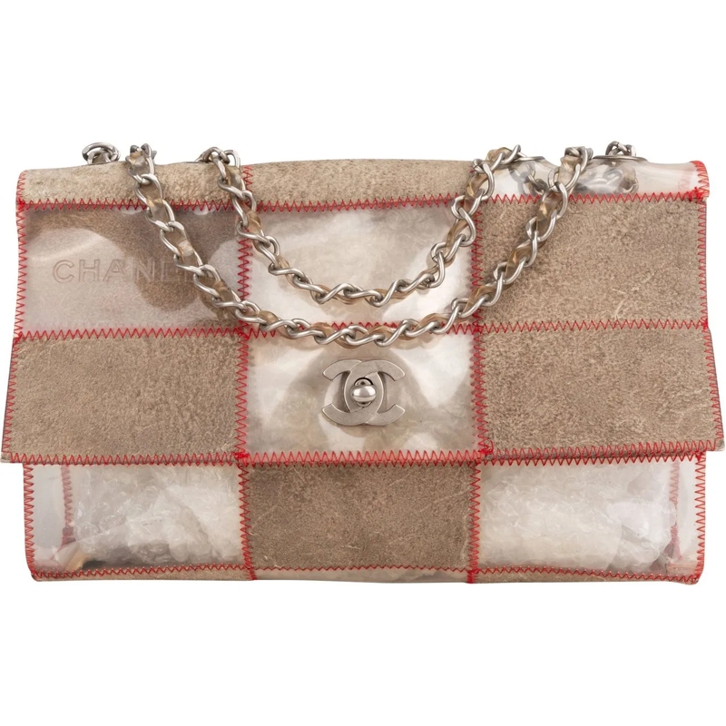 Chanel Tote Chanel Transparent Patchwork Single Flap Crossbody mehrfarbig