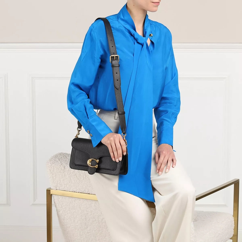 Coach Satchel Polished Pebble Leather Tabby Shoulder Bag 26 Black 2(Image 3)