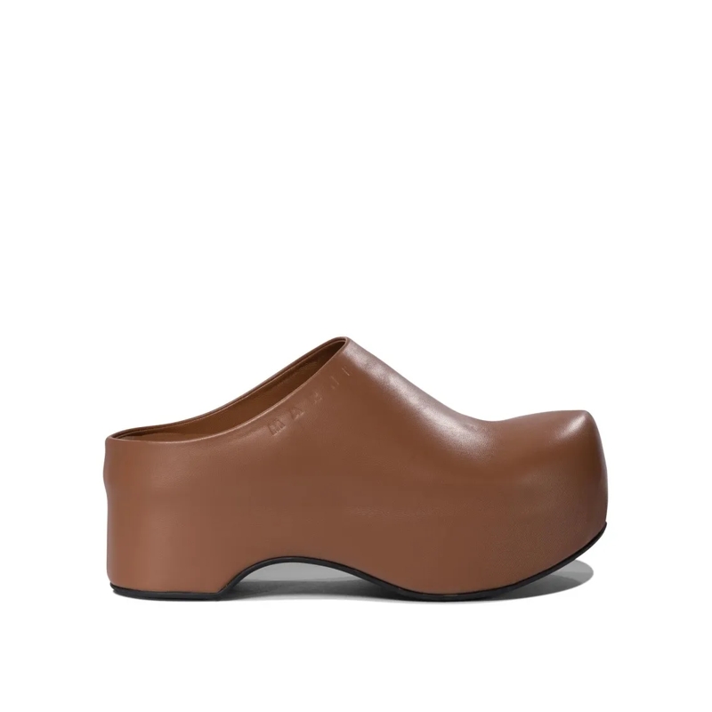 Marni Ballerines "Chunky" Sabot Brown