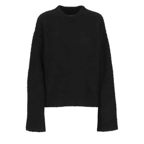 Uma Wang Pullover Black Wool Blend Sweater Black