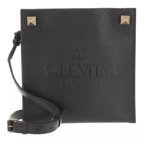 Valentino Garavani Logo Crossbody Bag Leather Black Crossbody Bag