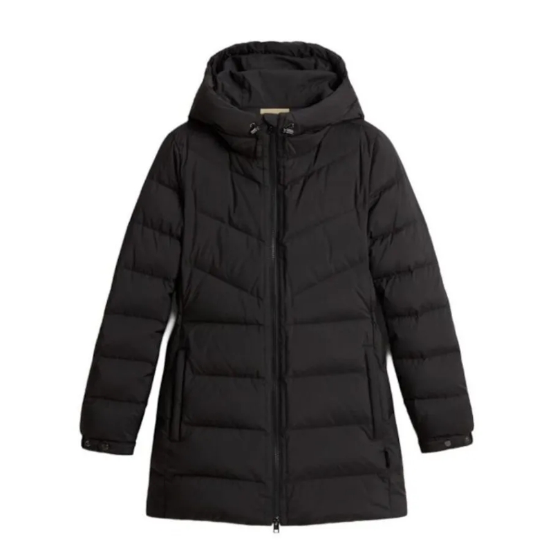 Woolrich  Tailored Black Down Jacket With Quilted Design Black
