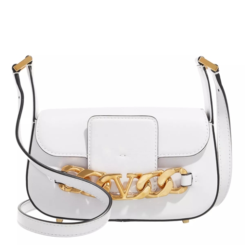 Valentino Garavani Small V-logo chain shoulder bag White Crossbody Bag