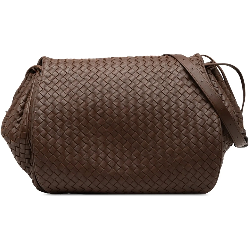 Bottega Veneta Sac à bandoulière Nappa Intrecciato Flap Crossbody braun