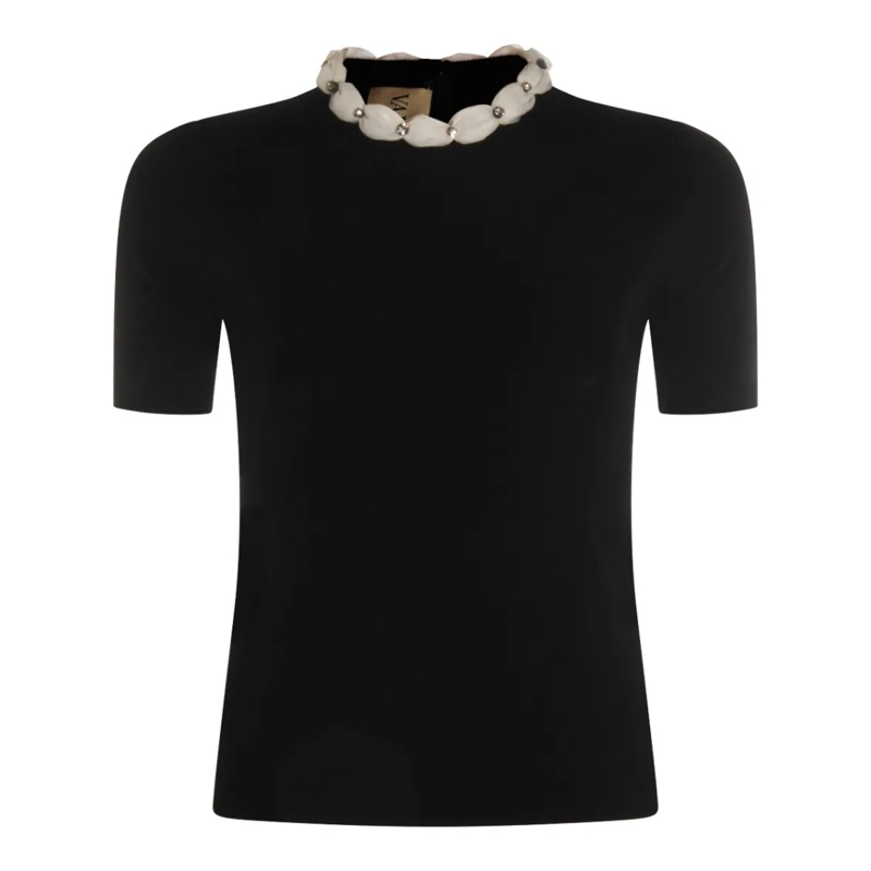 Valentino Garavani T-shirt Black Wool Knitwear Black