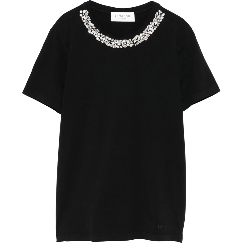 Ermanno Firenze T-Shirt T-Shirts And Polos Black schwarz