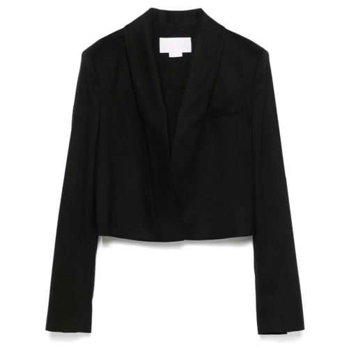 Genny Blazer Black Cropped Wool Blazer Black