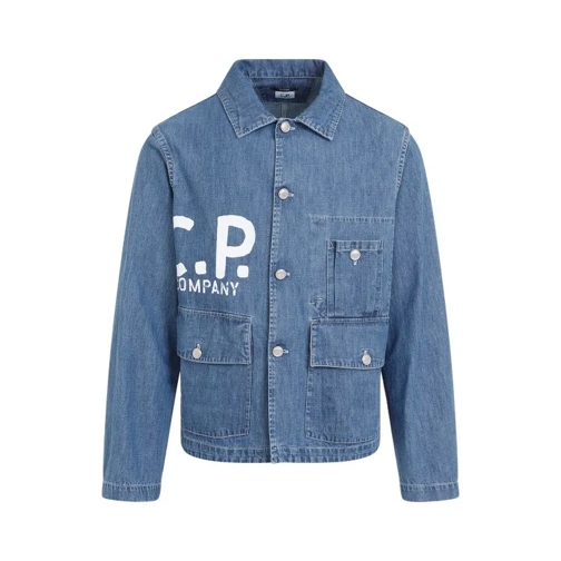 CP Company Blue Cotton Jacket Blue Jeansjassen