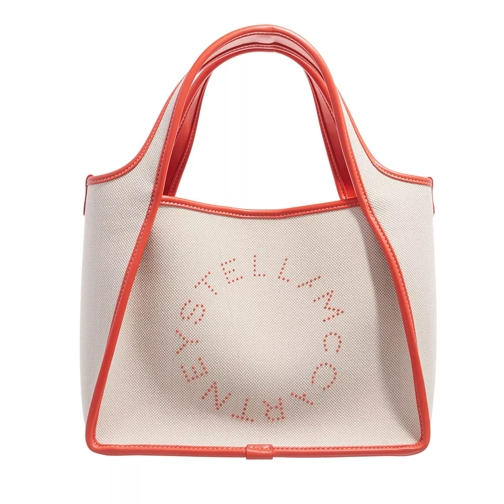 Stella McCartney Tote Salt & Pepper Canvas Bag Flame Rymlig shoppingväska