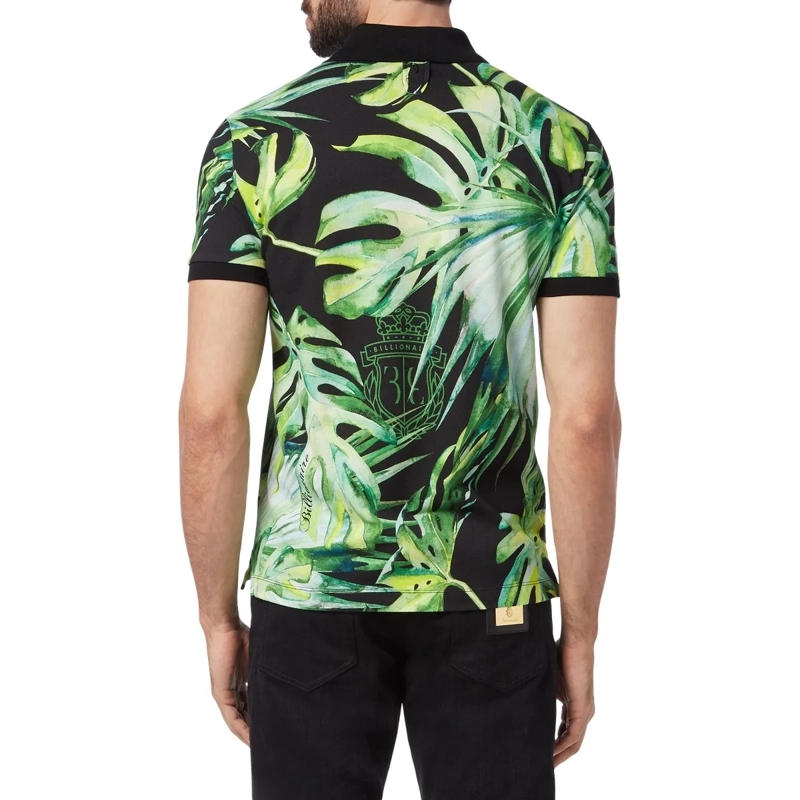 BILLIONAIRE Top Poloshirt Palms schwarz(Image 2)