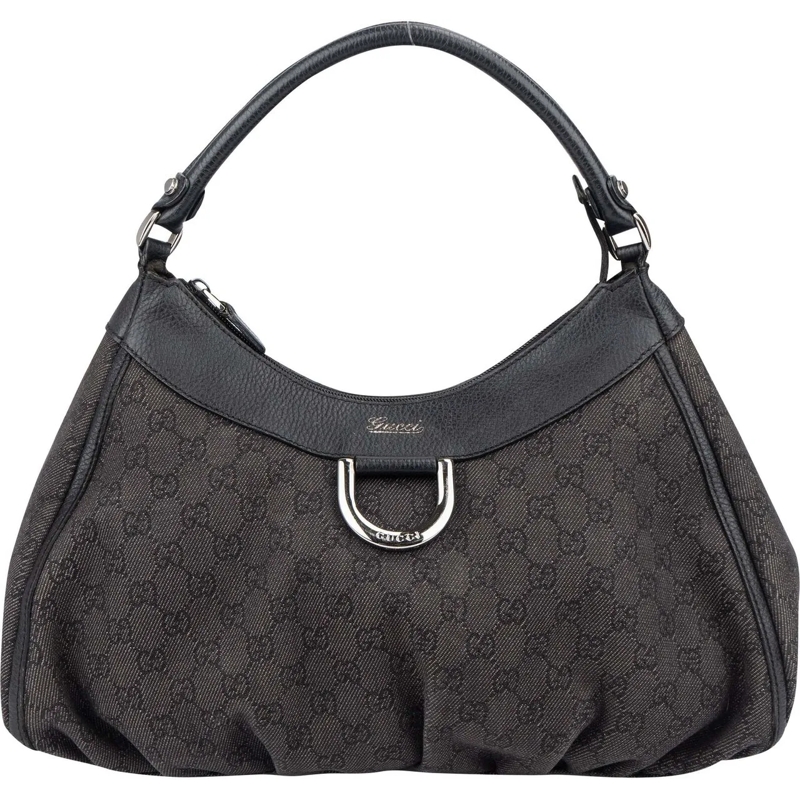 Gucci Schultertasche Gucci GG Monogram Abbey Handbag schwarz