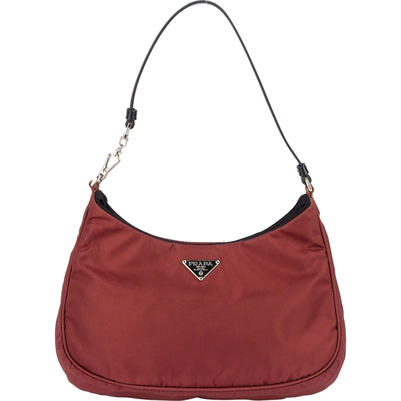 Prada Sac à bandoulière Prada Red Nylon Triangle Cleo Shoulder Bag rot