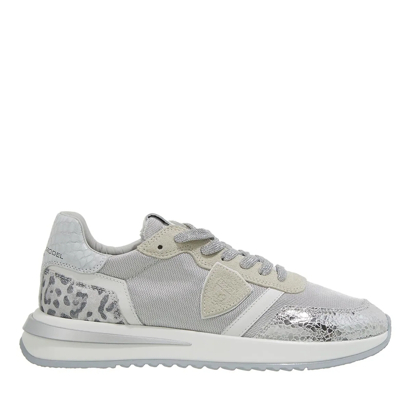 Philippe Model Low-Top-Sneaker Tropez 2.1 Low Woman Metal Animalier Argent
