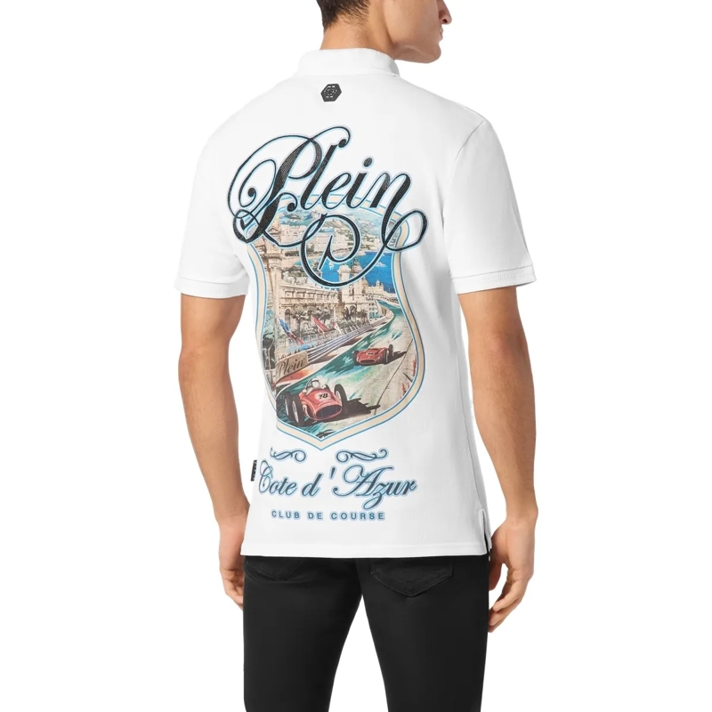 Philipp Plein Top Poloshirt Racing weiss(Image 2)