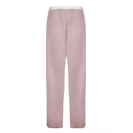 Maison Margiela Wide Leg Semi-Sheer Trousers Pink Pantaloni